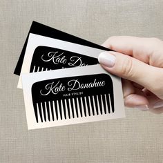 Hair Stylist Comb Beauty Salon Business Card Rose Gold Business Card, Hairstylist Branding, Hair Salon Business, Cute Business Cards, Stylist Business Cards, Hairstylist Business Cards