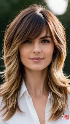 Hairstyles for School Events: Cute and Classy Medium Layered Hair With Side Bangs, Medium Length Hair Styles With Bangs, Medium Length Layered Hair With Bangs, Medium Length Hair With Layers And Curtain Bangs, Medium Hair Styles With Bangs, Low Maintenance Bangs, Medium Length Hairstyles With Bangs