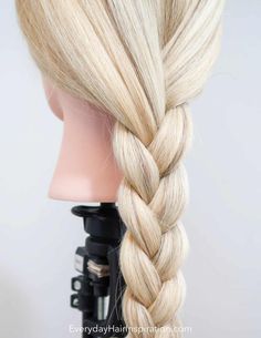 3 strand braid Everyday Braids, Invisible Braids, Hairstyle Youtube, Everyday Hair, Strand Braid