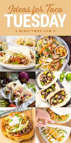 Taco Tuesday Recipe Ideas Shrimp Tacos With Pineapple Salsa, Tacos With Ground Beef, Greek Tacos, Taco Bell Chalupa, While Chicken, Fry Bread Tacos, Tacos With Pineapple Salsa, Chipotle Tacos, Carne Asada Steak