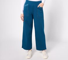 These French terry pants are fashioned with a wide-leg design and front patch pockets. From LOGO by Lori Goldstein®. Relaxed Fit Wide Leg Sweatpants With Patch Pockets, Straight Leg Loungewear Pants With Patch Pockets, Straight Leg Pants With Patch Pockets For Loungewear, Wide Leg Loungewear Pants With Patch Pockets, Relaxed Fit Bottoms With Patch Pockets For Loungewear, Cotton Wide Leg Sweatpants With Patch Pockets, Fall Loungewear Bottoms With Patch Pockets, French Terry Pants, Lori Goldstein