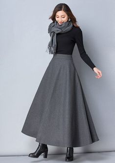 Fall Maxi Skirt Outfits, Maxi Skirt Fall, Long Skirt Fashion, Winter Skirt Outfit, Maxi Skirt Outfits, Rock Outfit