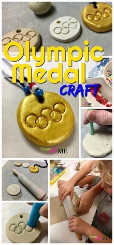 Olympic Medal Craft, Medal Craft, Summer Olympics Crafts, Triangle Wreath, Summer Olympics Activities, Preschool Olympics, Olympic Games For Kids, Olympic Idea, Kids Olympics