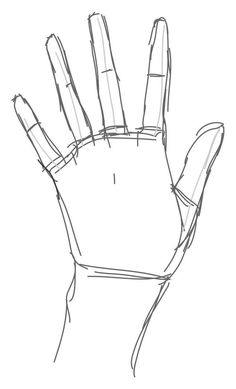 a drawing of a hand that is holding something