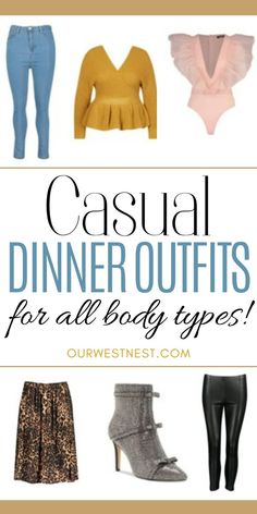 Here are several casual dinner outfits for all body types you will absolutely love. And, you don’t have to spend a fortune to look amazing. These outfit ideas for women are affordable and versatile and perfect for date night or for catching drinks with the girls. From petite to plus size, you’ll reach for these items over and over again! Plus Size 1st Date Outfits, Dinner Outfit Summer Plus Size, Casual Birthday Dinner Outfit Summer, Birthday Dinner Outfit Summer, All Body Types