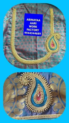 Mango Aari Work Designs, Aari Puttas, Blouse Design Aari Work, Blouse Maggam Work, Crewel Embroidery Patterns, Latest Bridal Blouse Designs