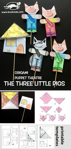 the three little pigs are made out of paper