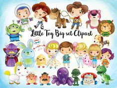 the little boy and girl cartoon characters are grouped together in a circle with their names