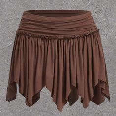 Music Festival Flowy Skirt Shorts Underneath Built In Brown Mini Skirt For Festival, Bohemian Pleated Skirted Bottoms, Rag Skirt, Rara Skirt, Mad Hatter Costume, Pirate Outfit, Hippie Skirts, Thrift Flip, Skirt Shorts