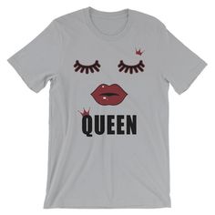 Queen Shirt Lip Shirt women Queen T-shirt Red Lips Shirt | Etsy Bella Canvas