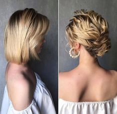 Elegant Wedding Hairstyles, Braided Prom Hair, Elegant Wedding Hair, Bridesmaid Hair Down, Peinados Fáciles Para Cabello Corto, Wedding Hair Inspiration, Short Wedding Hair, Penteado Cabelo Curto, Braided Hairstyles For Wedding