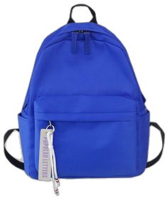 Everyday Blue Nylon Backpack, Blue Nylon Everyday Backpack, Blue Nylon Softback Backpack, Casual Blue Student Backpack, Blue Nylon School Bag, Casual Light Blue Backpack For Back To School, Light Blue Casual Backpack For Back To School, Blue Nylon Backpack For Back To School, Blue Nylon Standard Backpack