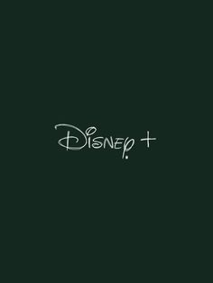 the word disney is written in white on a black background