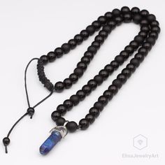 Pointed Lapis Lazuli Pendant Natural Black Onyx Gemstone Protection Stone Necklace Black Men's Necklace Gift For Him Unisex Necklace Free fast shipping 3-5 business days delivered to the purchaser all necklaces -ALL THE PRODUCTS AT ELISAJEWELRYART ARE HANDMADE AND MADE WITH NATURAL BEADS. -WHAT DOES THE LAPIS LAZULI STAND FOR Lapis Lazuli is one of the most sought after stones in use since man's history began. Its deep, celestial blue remains the symbol of royalty and honor, gods and power, spir Celestial Blue, Lapis Lazuli Pendant, Unisex Necklace, Protection Stones, Onyx Gemstone, White Necklace, Necklace Black, Men's Necklace, Adjustable Necklace