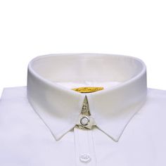 The Bespoke Pinpoint White Shirt with Custom Collar, a perfect blend of classic elegance and personalized style. Elevate your wardrobe with this meticulously crafted shirt, tailored to your unique measurements and preferences. Crafted with exceptional attention to detail, this shirt showcases our commitment to superior quality and exquisite craftsmanship. The pinpoint white fabric exudes timeless sophistication, while the custom collar adds a touch of individuality and distinction. With its tail Luxury Business Tops With Collar, Luxury Formal Tops With Lapel Collar, Luxury Formal Top With Lapel Collar, Luxury White Shirt With Fold Down Collar, Classic White Fitted Collars, Designer Formal Tops With Lapel Collar, Classic Shirt With Button Closure, Designer Formal Shirt With Collar, Luxury Semi-formal Button-up Shirt