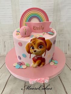 Pink paw patrol cake Paw Patrol Girl Birthday Cake, Girly Paw Patrol Cake, Paw Patrol Cake Pink, Skye Cake Paw Patrol, Skye Birthday Cake, Paw Patrol Cake Design, Paw Patrol Girl Birthday