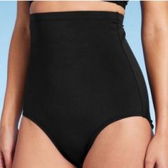 Nwt Kona Sol High Waist Black Bikini Bottom, Super Flattering Bottoms That Features Stomach Control Panel, Full Seat Coverage, No Trades 1. Black Seamless Shapewear Swimwear, Shaping Summer Beach Bottoms, Summer Beach Shaping Bottoms, Black High Waist Swimwear For Poolside, Black High Waist Tankini For Pool, Black Shapewear Swimwear, Black Lined Swimwear, Black Shapewear Swimwear With Lined Body, Black Shapewear Tankini For Swimming