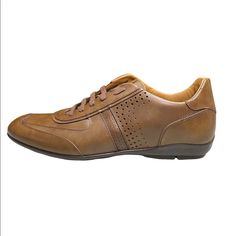 Mezlan Leather Sneaker. Retail $350. Brand New In Box With Dust Bags Formal Leather Shoes With Perforations, Elegant Leather Sneakers With Perforations, Casual Italian Leather Shoes, Formal Leather Sneakers With Perforated Toe Box, Leather Dress Shoes With Perforated Moc Toe, Brown Leather Shoes With Perforated Toe For Business Casual, Leather Business Shoes With Perforated Toe Box, Business Leather Shoes With Perforated Toe Box, Italian Leather Shoes For Business Casual