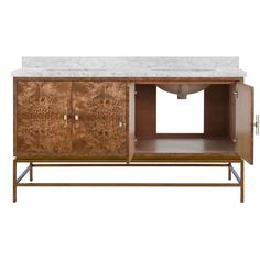 an art deco sideboard with marble top