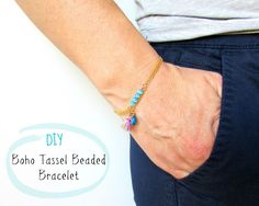 Ef Zin Creations: DIY Boho Tassel Beaded Bracelet !!!!! Beaded Bracelet Diy, Boho Jewelry Diy, Make Your Own Bracelet, Trendy Jewerly, Diy Boho, Diy Tassel, Diy Wire Jewelry, Boho Diy