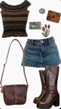 Southern Club Outfit, Swap Meet Outfit, Outfits For Blonde Hair Clothes, Coming Of Age Outfits Aesthetic, Folk Rock Concert Outfit, September Aesthetic Outfits, Style Bundle Inspiration, Funky Boho Outfits, Hamilton Outfits Going To See