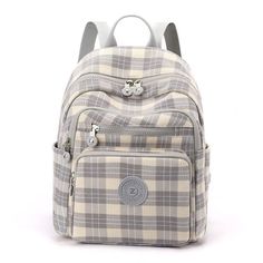 Main Material: nylon Lining Material: nylon Capacity: 20-35 Litre Egirl Soft, Plaid Backpack, Gold Body Chain, Soft Girl Clothes, Summer Party Outfit, Trendy Backpacks, Picture Frame Colors, Back To School Backpacks, College Backpack