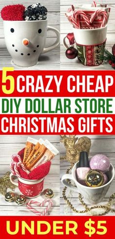 christmas gifts under $ 5 are on sale at the dollar store and it's great for