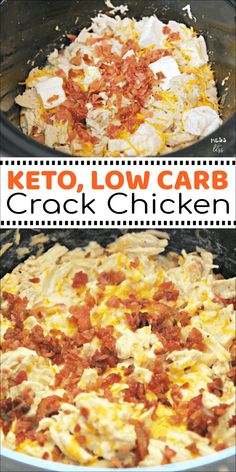 keto, low carb crock chicken recipe in the slow cooker