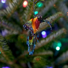 Hummingbird Ornament - Ten Thousand Villages Beaded Hummingbird, Hummingbird Ornament, Gem Tones, Chain Scarf, Candle Wall Decor, Tropical Colors, Cuff Rings, Accessories Bags Purses, Outdoor Planters