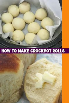 how to make crockpot rolls in the slow cooker and then put butter on top