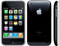 an apple iphone is shown next to another device with icons on the front and back