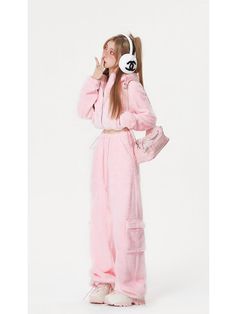 Y2K Lamb Wool Sports Suit MK18875 Size：（cm） Kawaii Store, Kawaii Y2k, Coffee Sizes, Sports Suit, Wool, Sports, Pink, Clothes, Kawaii