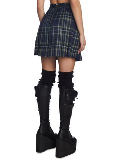 cuz play by your own rules, babe! This pleated mini skirt has a belted waist with O-ring hardware, a distressed raw edge hem, a back zip closure, and a high waist fit. Current Mood Clothing, Plaid Mini Skirt, Current Mood, Plaid Skirt, Pleated Mini Skirt, Plaid Skirts, Dress Code, Beauty Accessories, Punk Fashion