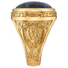 Product Details Official licensed World of Warcraft product Genuine Blue Sodalite gemstone 14K yellow gold plated nickel-free artisan brass 20mm x 20mm top design 6mm wide band, 7mm atop finger Product Features Embark on a quest with our Alliance Signet Ring, a beacon of honor and unity. Sculpted with precision and finesse, this large and weighty signet ring is thickly plated in glowing 14K yellow gold, elevating its regal presence. Handcrafted in durable nickel-free artisan brass, the ring boas Man Jewellery, Helmet Ring, Kyber Crystal, Dark Side Star Wars, Star Wars Shop, Princess Tiana, Blue Sodalite, Riot Games, Disney Shop