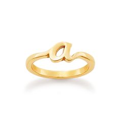 This Script Initial Ring is beautiful when worn as a single initial, but also works beautifully stacked with others to form monograms, abbreviations and words. This initial ring, available in sterling silver or 14K gold, makes telling your story as easy a Telling Your Story, Script Initial, James Avery, Initial Ring, A B C, Ring For Women, Your Story, Unisex Fashion, Initials