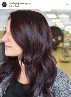 Black Hair With Red Shine, Deep Red Violet Hair Color, Deep Cherry Black Hair, Auburn Violet Hair, Deep Brown With Red Undertones, Dark Red Almost Black Hair, Darkest Red Hair, Black Hair With Red Tint, Deep Red Brown Hair Color