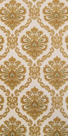 an image of a gold and white wallpaper