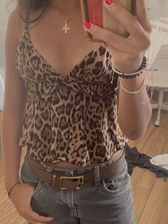 Outfit Ideas Tank Top, Leopard Print Outfits, Glamour Outfit, The Nerve, Quoi Porter, Fashion Fits, Fit Inspo, Nerve