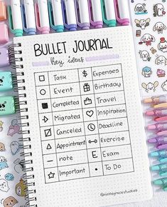 Journal Key, Studie Hacks, Crazy Laura, Bullet Journal Work, Bullet Journal Key