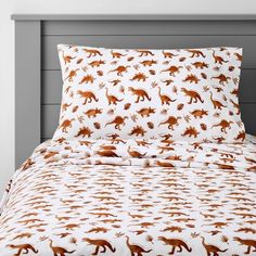 Full Dinosaur Cotton Kids' Sheet Set Watercolor Brown - Pillowfort™ Dinosaur Sheets, Cute Bed Sets, Dinosaur Bedding, Kids Sheet Sets, Brown Watercolor, Dinosaur Bedroom, Dino Print, Kids Sheets, Dinosaur Room