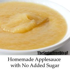 a bowl of homemade apple sauce with no added sugar