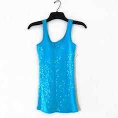 Classic Scoop Neck Top With Sequin Front From Aeropostale Blue Scoop Neck Tank Top For Spring, Sequin Tank Top, Sequin Tank, Sequin Tank Tops, Scoop Neck Top, Aeropostale, Scoop Neck, Sequin, Color Blue