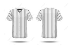 the front and back view of a baseball jersey with pinstripe pattern on it