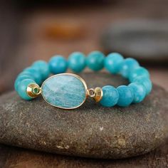 Amazonite Bead Bracelet, Unique Beaded Bracelet, Prosperity Bracelet, Treasure Jewelry, Boho Wrap Bracelet, Amazonite Bracelet, Amazonite Stone, Natural Stone Jewelry, Natural Stone Bracelets