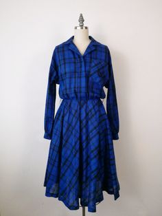 Vintage Blue/Black Plaid Long Sleeve Shirt Dress. Measurements Length     : 43 1/2" Armpit to armpit: 18" Armpit to end of sleeve: 18" Waist         : 23-32" Hip             : Free Condition : Gently used. There's no stains or holes. Good condition. ※Please read the policy before you purchase※ Plaid Long Sleeve Shirt, Long Sleeve Plaid Shirt, Dress Measurements, Long Sleeve Shirt Dress, Plaid Dress, Black Plaid, Measurement Length, Dress Clothes For Women, Long Sleeve Shirt