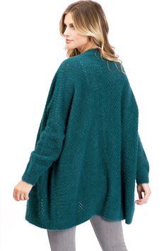 Cozy knit cardigan with a fuzzy eyelash texture and classic open front. Pockets on the sides. Easy slip on cardigan that pairs well with any casual outfit. CARE | Hand Wash Cold CONTENTS | 100% AcrylicMEASUREMENTS | 31"/79 cm Top to Bottom (Size S/M) MODEL | 5'8 - wearing a size S/MIMPORTED Soft Texture V-neck Cardigan For Layering, Soft Knit Open Front Sweater For Layering, Solid Soft Knit Sweater Coat With Open Front, Soft Knit Open Front Sweater Coat, Cozy Open Front Sweater For Layering, Cozy Open Front Cardigan For Layering, Solid Open Front Soft Knit Sweater Coat, Solid Color Soft Knit Open Front Sweater Coat, Open Front Soft Knit Cardigan For Layering