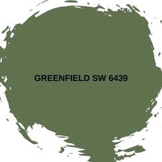 a green circle with the words greenfield sw 649 in black ink on white paper