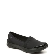 BZees-Lollipop Slip-On The Lollipop slip-on from BZees is designed to elevate your casual sporty look to the next level. Featuring an air-infused outsole, this ultra-lightweight shoe is backed by a cloud-soft footbed for supreme comfort every step of the way. Black Sporty Slip-ons With Cushioned Footbed, Black Slip-ons With Ortholite Insole For Spring, Comfortable Black Slip-on Sneakers With Arch Support, Black Casual Slip-on Sneakers With Ortholite Insole, Casual Black Slip-on Sneakers With Ortholite Insole, Breathable Black Slip-ons For Sports, Sporty Black Slip-resistant Slip-ons, Black Breathable Slip-ons For Sports, Functional Black Slip-on Sneakers With Arch Support