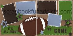 scrapbook page with football and stars on it