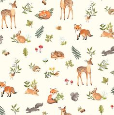 an animal themed wallpaper with many different animals